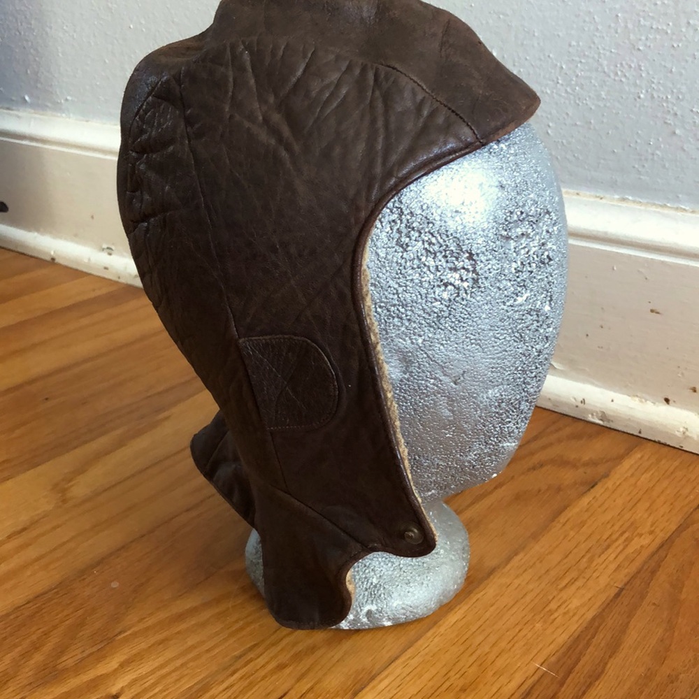 Women’s Brown Leather Aviator Cap - Classic Winter Hat